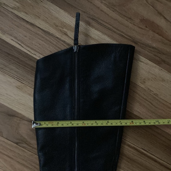 Franco Sarto Black Leather Riding Boots Size 8 Women’s Tall Knee High Zipper. - Picture 6 of 11